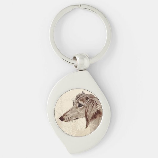 Saluki Sleutelhanger (Voorkant)