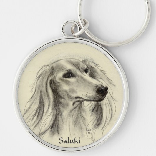 SALUKI SLEUTELHANGER (Voorkant)