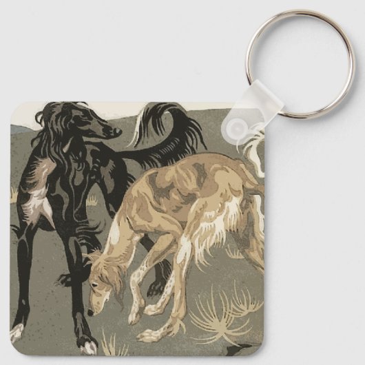 Saluki Sleutelhanger (Achterkant)