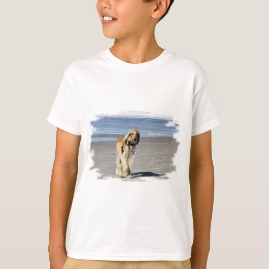 Saluki Stroll op het strand T-shirt (Voorkant)
