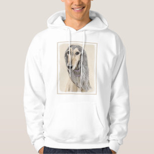 Saluki (Vaalkleurig) Schilderij - Mooie Originele Hoodie