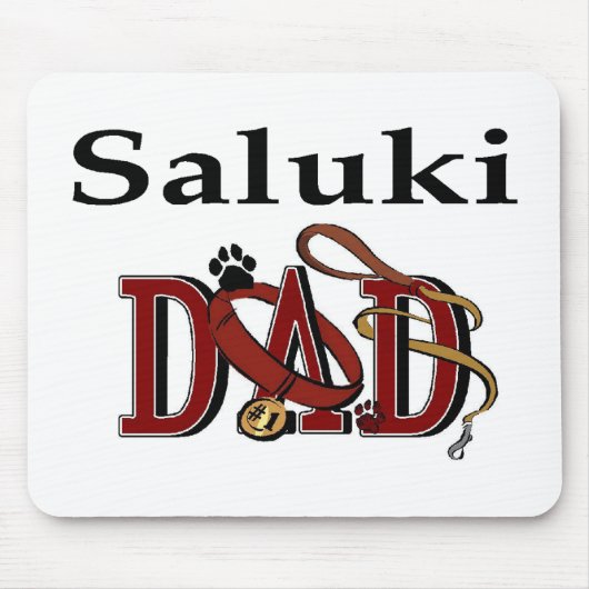 Saluki vader geschenken muismat (Voorkant)