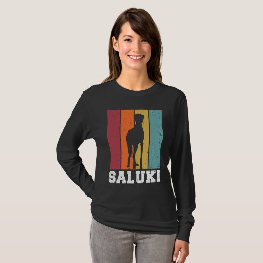 Saluki Vintage  2 T-shirt (Voorkant volledig)