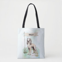 Saluki-waterverf aangepaste hond