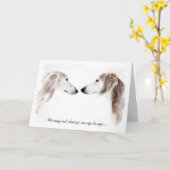 Saluki-Wenskaarten Kaart (Gele Bloem)