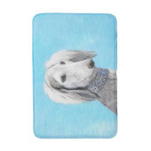 Saluki (zilver) schilderen - Kute Original Dog Art Badmat (Voorkant Verticaal)