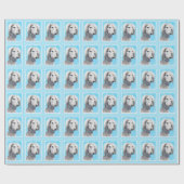 Saluki (zilver) schilderen - Kute Original Dog Art Cadeaupapier (Vlak)