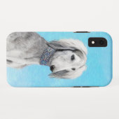 Saluki (zilver) schilderen - Kute Original Dog Art Case-Mate iPhone Case (Achterkant (horizontaal))