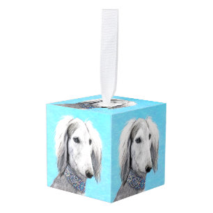 Saluki (zilver) schilderen - Kute Original Dog Art Decoratie
