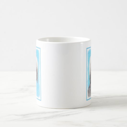 Saluki (zilver) schilderen - Kute Original Dog Art Koffiemok (Center)