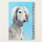 Saluki (zilver) schilderen - Kute Original Dog Art Planner (Achterkant)