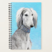 Saluki (zilver) schilderen - Kute Original Dog Art Planner (Voorkant)