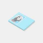 Saluki (zilver) schilderen - Kute Original Dog Art Post-it® Notes (Schuin)