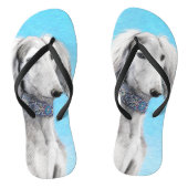 Saluki (zilver) schilderen - Kute Original Dog Art Teenslippers (Voetbed)