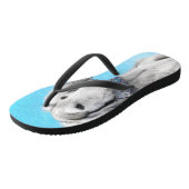 Saluki (zilver) schilderen - Kute Original Dog Art Teenslippers (Schuin)