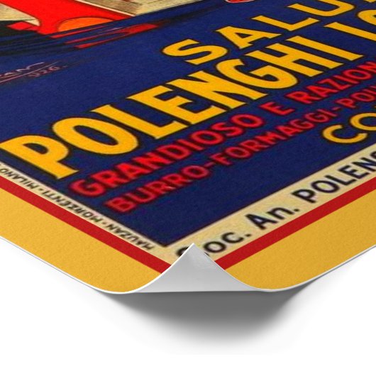 Salumi Polenghi Lombardi door Mauzan Poster (Hoek)