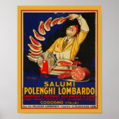 Salumi Polenghi Lombardi door Mauzan Poster (Voorkant)