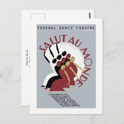 Salut Au Monde Briefkaart (Voorkant / Achterkant)