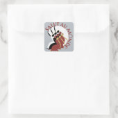 Salut Au Monde Vierkante Sticker (Tas)