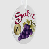 Salut Wine Monogram Ornament (voorkant)