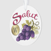 Salut Wine Monogram Ornament (voorkant)