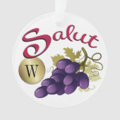 Salut Wine Monogram Ornament (voorkant)