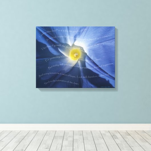 Salutaties aan de Dageraad Canvas Afdruk (Insitu (Houten vloer))