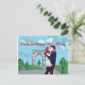 SALUTATIES VAN PARIS FRANCH BRIEFKAART (Staand voorkant)