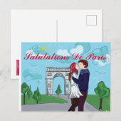 SALUTATIES VAN PARIS FRANCH BRIEFKAART (Voorkant / Achterkant)