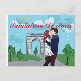 SALUTATIES VAN PARIS FRANCH BRIEFKAART