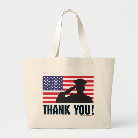 Salute Grote Tote Bag (Voorkant)