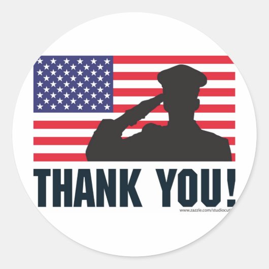 Salute Ronde Sticker (Voorkant)