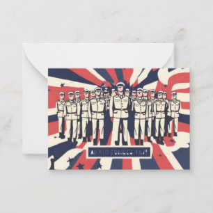 "Salute to Service: Happy Armed Forces Day" T-shir Notitiekaartje