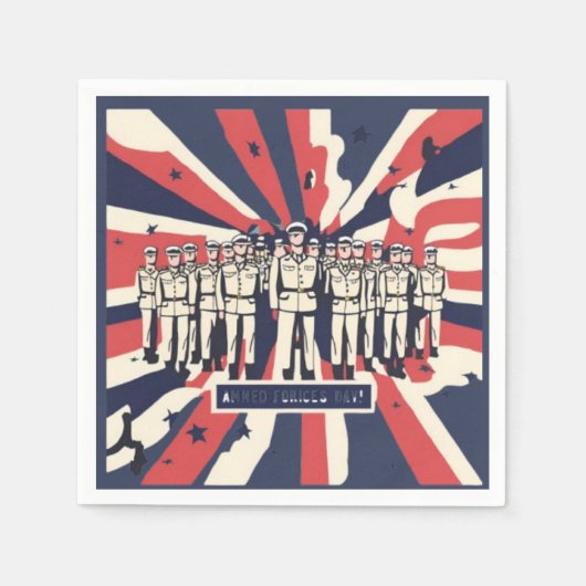 "Salute to Service: Happy Armed Forces Day" T-shir Servet (Voorkant)