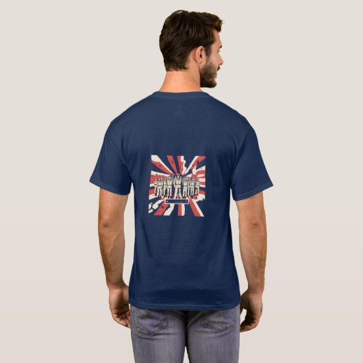 "Salute to Service: Happy Armed Forces Day" T-shir T-shirt (Achterkant volledig)
