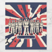 "Salute to Service: Happy Armed Forces Day" T-shir Wijn Etiket (Enkel label)