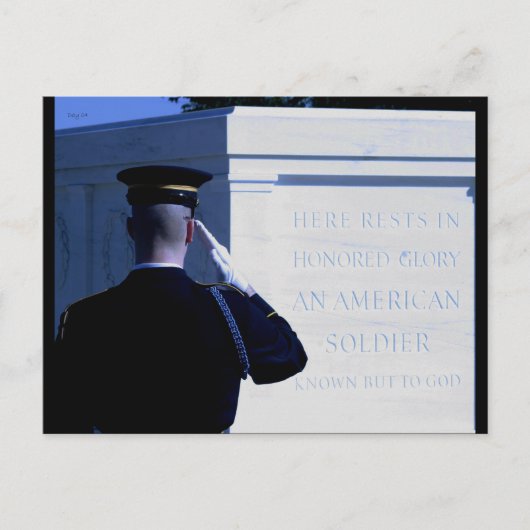 Salute, Tomb van de onbekende soldaat Briefkaart (Voorkant)