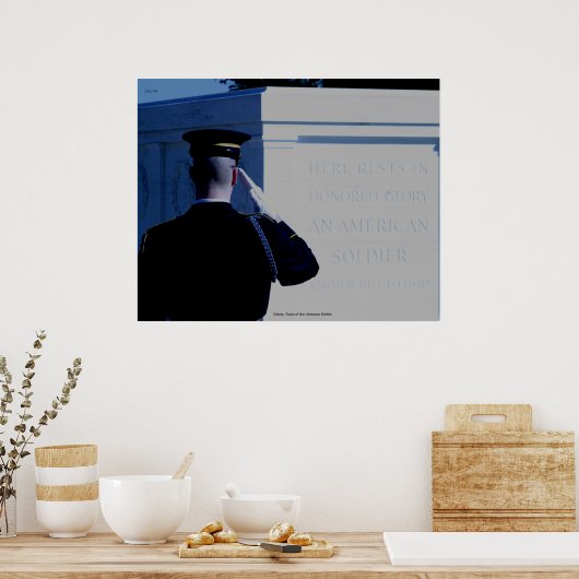 Salute, Tomb van de onbekende soldaat Poster (Keuken)