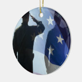 SALUTE VLAG KERAMISCH ORNAMENT (Links)