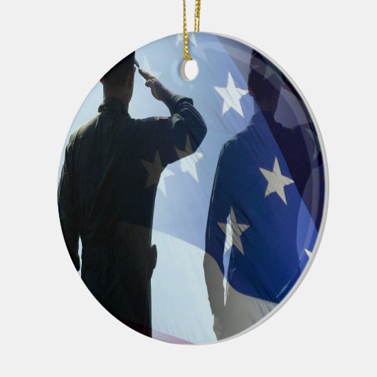 SALUTE VLAG KERAMISCH ORNAMENT (Links)