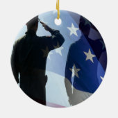 SALUTE VLAG KERAMISCH ORNAMENT (Achterkant)