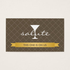 Saluteer alcoholische drank ticket feest evenement visitekaartjes