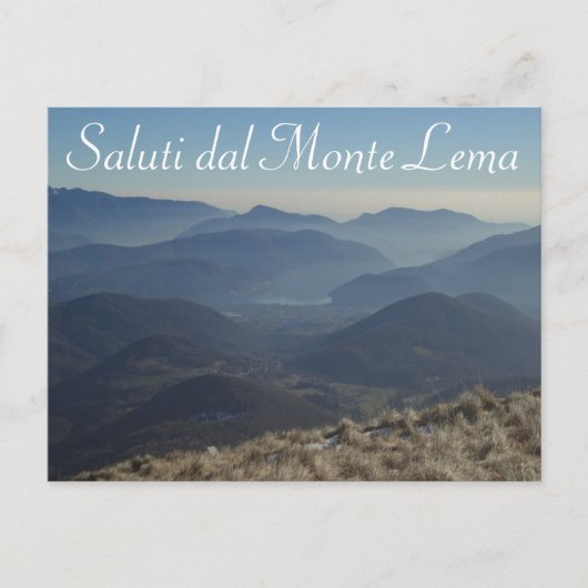 "Saluti dal Monte Lema" - Zwitsers Briefkaart (Voorkant)