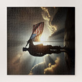 Saluting Amerikaanse soldaat Legpuzzel (Verticaal)