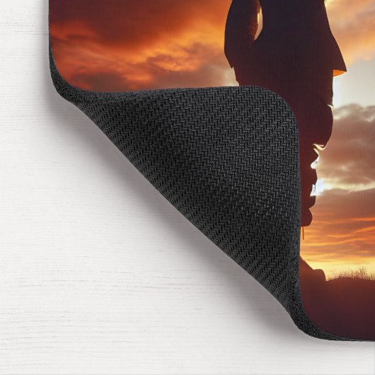 Saluting Amerikaanse soldaat Muismat (Hoek)