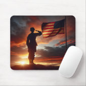 Saluting Amerikaanse soldaat Muismat (Met muis)