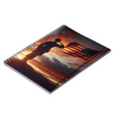 Saluting Amerikaanse soldaat Notitieboek (Linkerzijde)