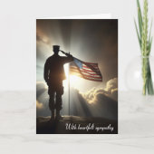 Saluting Amerikaanse soldaat voor sympathie Kaart (Voorkant)