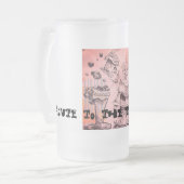Saluut aan het ijskoude bier matglas bierpul (Voorkant links)
