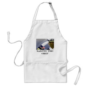 Saluut de Chef (veteranen White Standard Apron) Standaard Schort